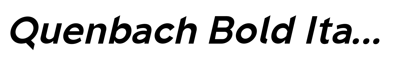 Quenbach Bold Italic